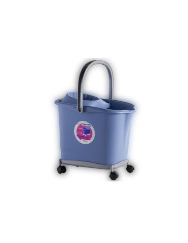 Cubo con escurridor rectangular con Ruedas 16 litros ud.