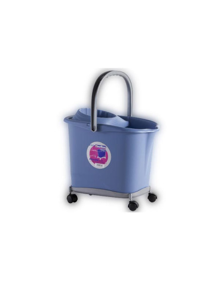 Cubo con escurridor rectangular con Ruedas 16 litros ud.