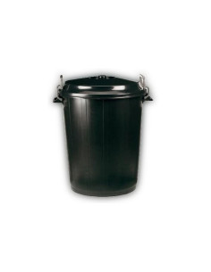 Cubo basura comunidad plástico negro sin tapa 100 litros Ref.01322 ud