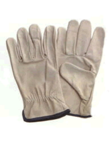Guante todo piel flor natural Talla-10 par ud.