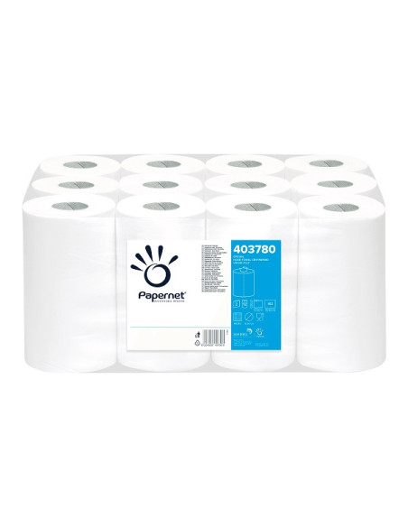 Toalla secamanos MINI pasta 403780 2 capas 12 rollos