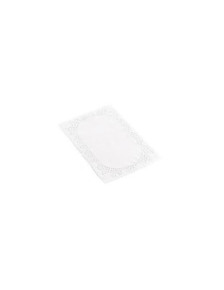Blonda blanca rectangular 30x40cm paq. 250 uds